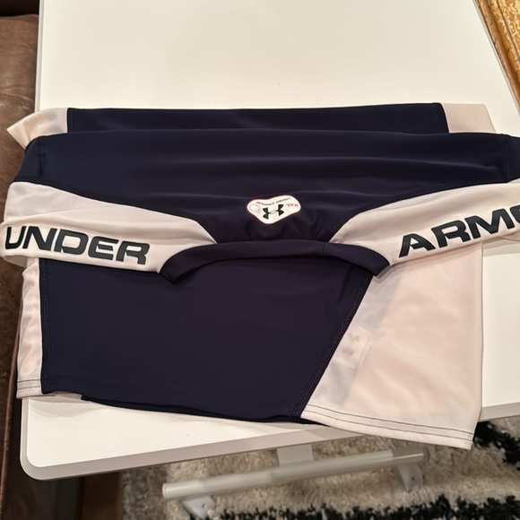 Men's under armour compression shirt XXL. Navy blue with white stripe - Picture 4 of 4